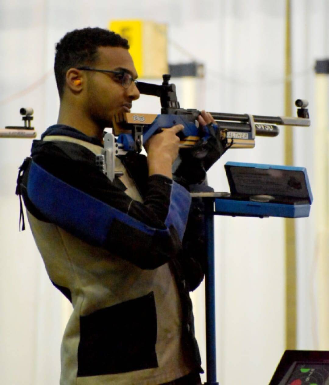 In competition